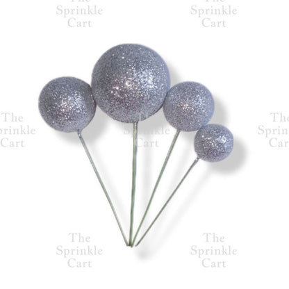Balls Cake Topper Gold Silver Red Pink Blue Decoration Birthday Party TSC