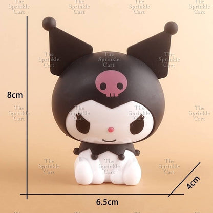 Sanlio Character Toy Cake Topper Souvenir DIY Kulomi Milody Cinnamonrol Decoration TSC