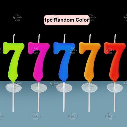 1pc RANDOM COLOR Number Candle for Birthday Cake Party Supplies TSC