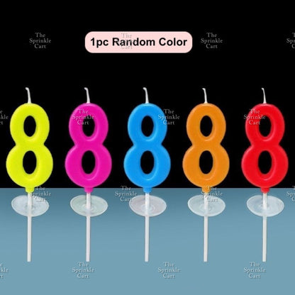 1pc RANDOM COLOR Number Candle for Birthday Cake Party Supplies TSC