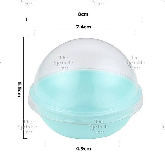 Disposable Mini Round and Square Dome with Lid DIY Desser Bread Bun Box Packaging TSC