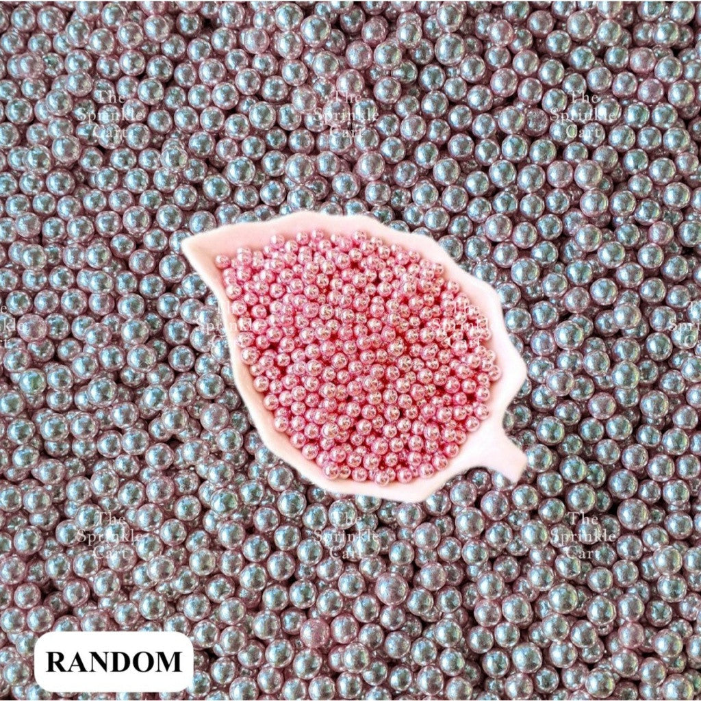 Edible Sprinkle Dragees Luxe Series Metallic Gold Rosegold Matte Pastel 50grams Decoration