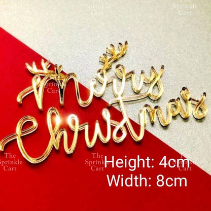 Merry Christmas Happy New Year Holidays Valentines Love Acrylic Cake Topper Decoration TSC