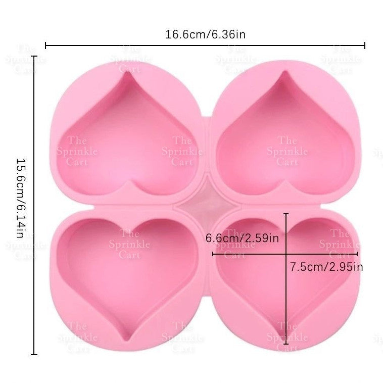 Diamond Love Heart shape Silicone Molder Geometric Heart Cake Pop Chocolate Molder Dropper Mallet
