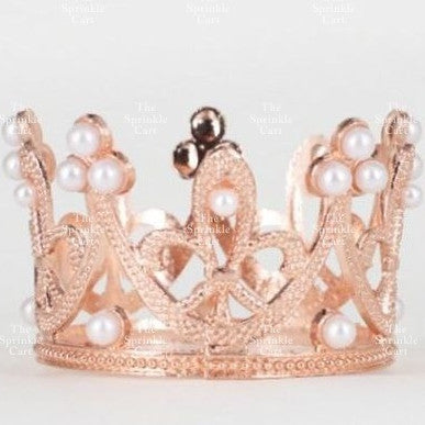 Crown Cake Topper/ Decor Shiny Gold Silver Pearl Birthday Princes