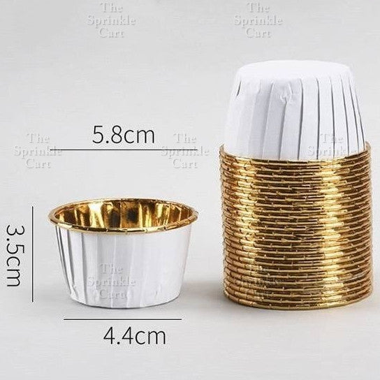 50pcs Colorful Foil Cupcake Liner Paper Cups Baking Muffin Liner