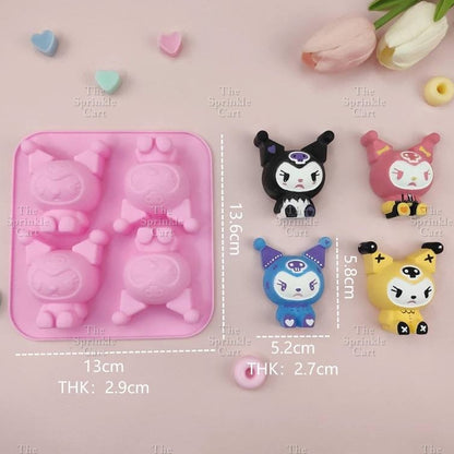 4S Silicone Character DIY Kulomi Milody Cinnamonrol & Sanlio Molder Baking Supply TSC