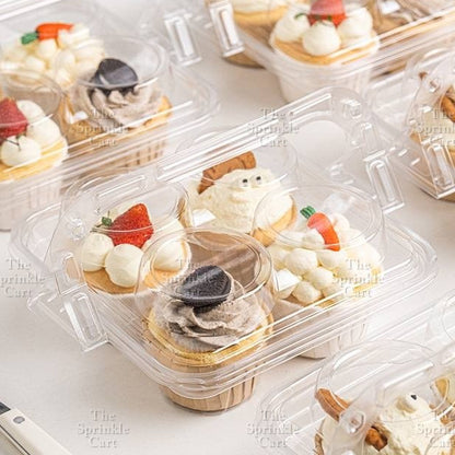 Transparent Dessert Plastic Container Cake Mousse Pudding Fruits Packaging TSC
