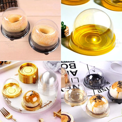 Transparent Dome Container Mochi Moon Cake and Pastry Bread  PackagingTSC