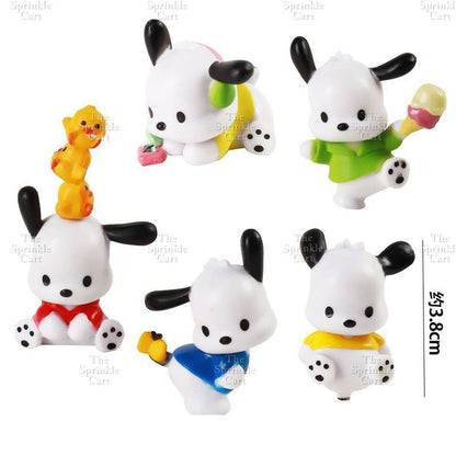Sanlio Character Toys Set Cake Topper Cinnamonrol Kulomi Milody Decors TSC