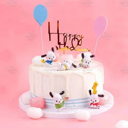 Sanlio Character Toys Set Cake Topper Cinnamonrol Kulomi Milody Decors TSC