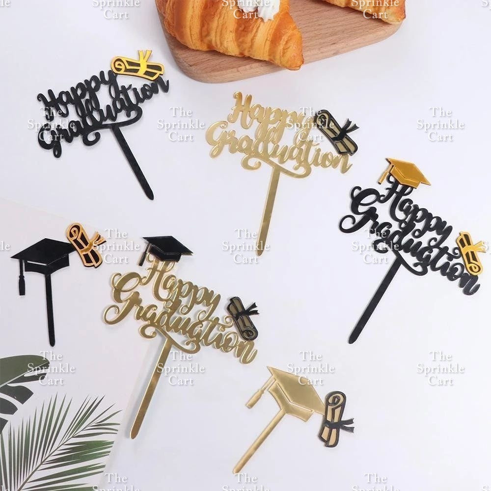 Happy Teachers Day Graduation Cake Topper Congrats Acrylic Embosser TSC