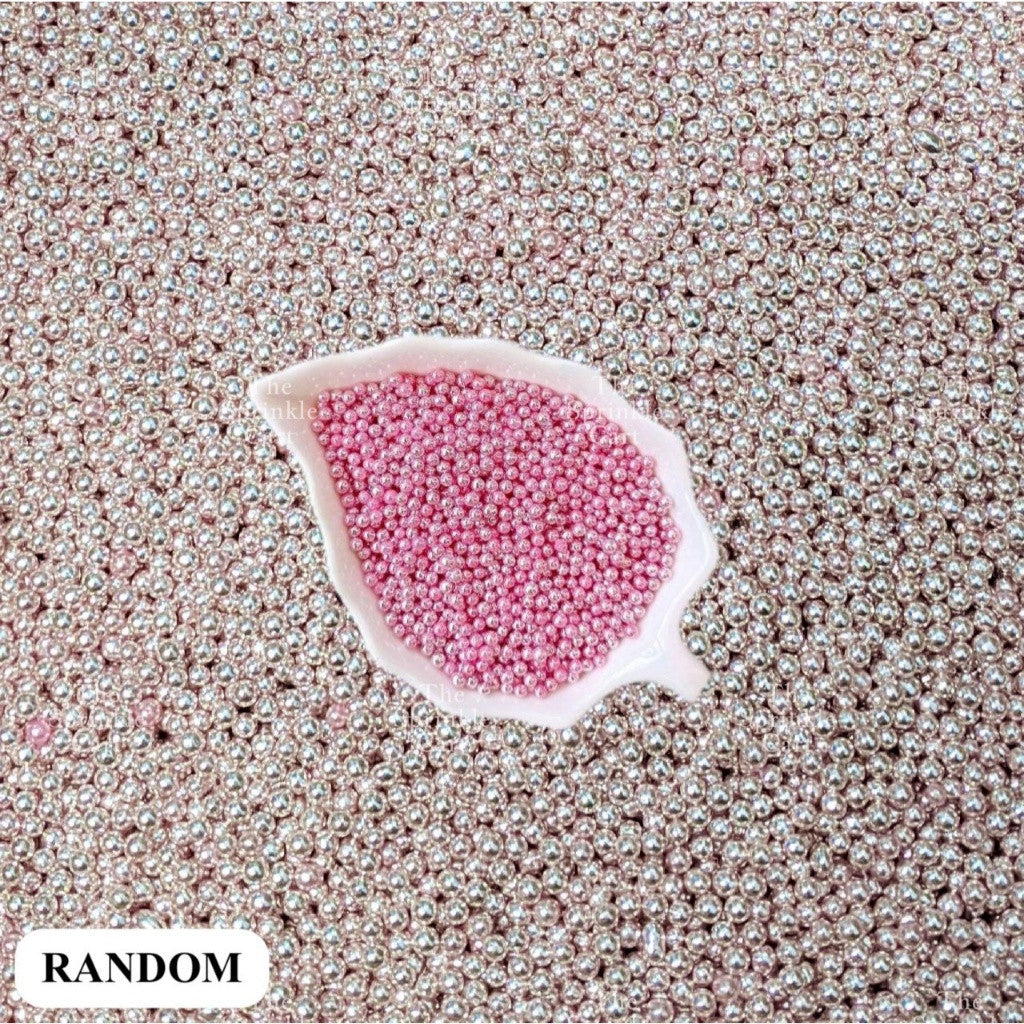 Edible Sprinkle Dragees Luxe Series Metallic Gold Rosegold Matte Pastel 50grams Decoration