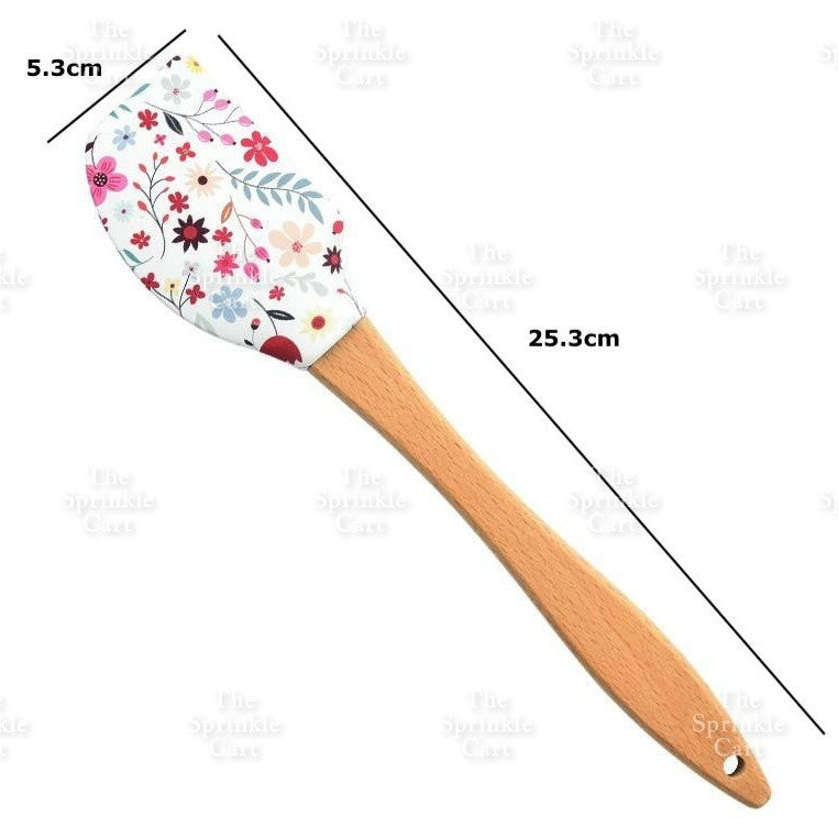 Silicone Spatula with Wooden Handle for Pastry Baking Tools TSC