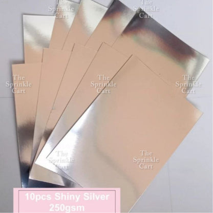 10pcs 250gsm/80gsm Glitter and Shiny Metallic Mirror Card Stock Board DIY Paper for Arts Cardstock