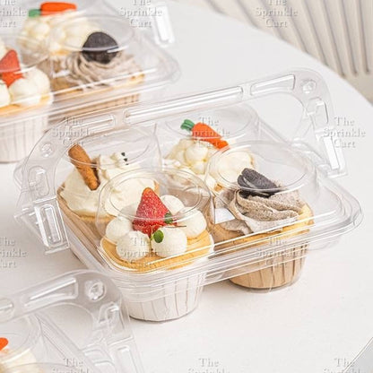 Transparent Dessert Plastic Container Cake Mousse Pudding Fruits Packaging TSC