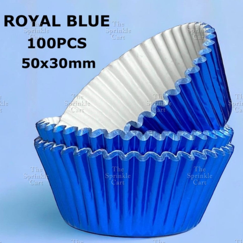 100pcs Metallic Foil Cupcake Liners 3oz Aluminum Greaseproof Muffin Liner