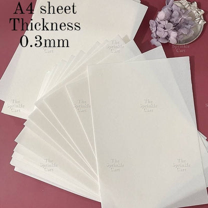 Snowflakes Butterfly Flower Leaf Wafer Cake Decoration TSC