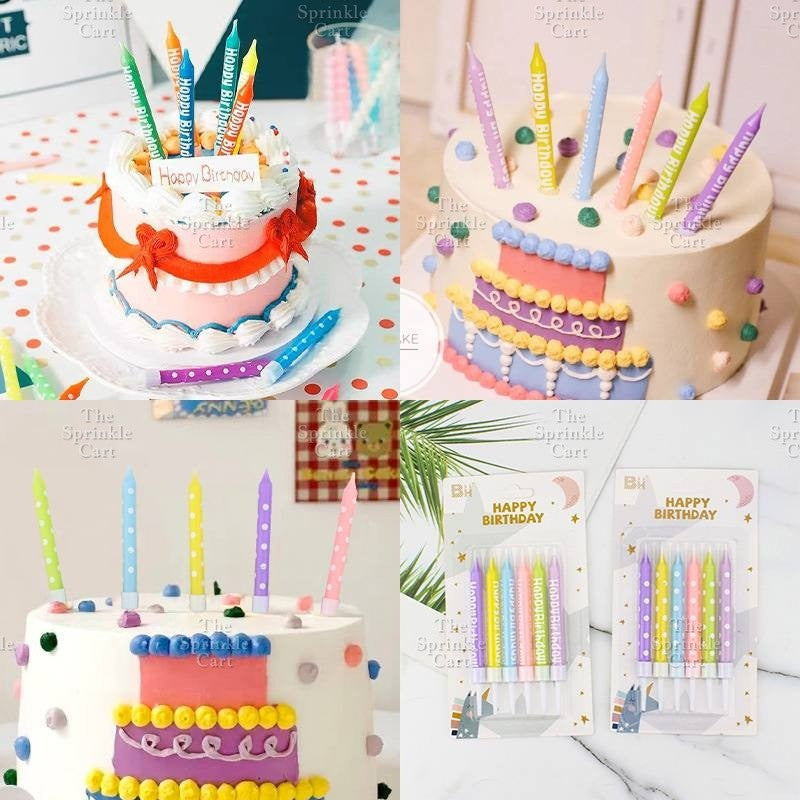 Candle Clipart Cartoon Cute Birthday Party Candle for Kids Cake Decoration Topper