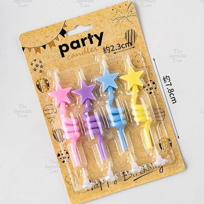 Candle Clipart Cartoon Cute Birthday Party Candle for Kids Cake Decoration Topper