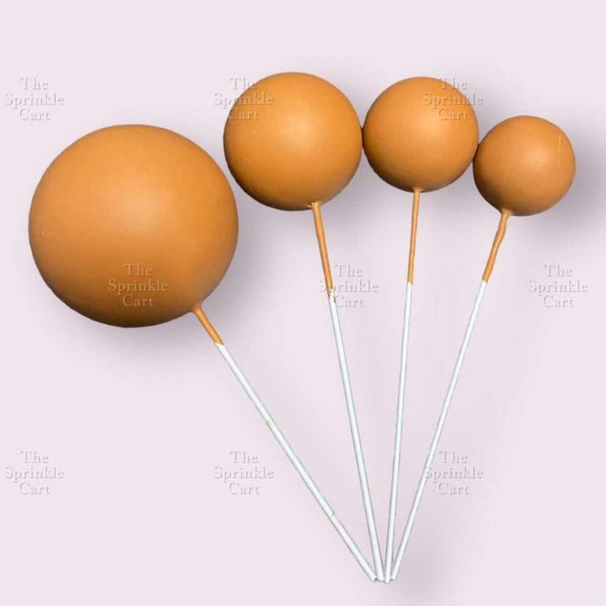 Balls Cake Topper Gold Silver Red Pink Blue Decoration Birthday Party TSC