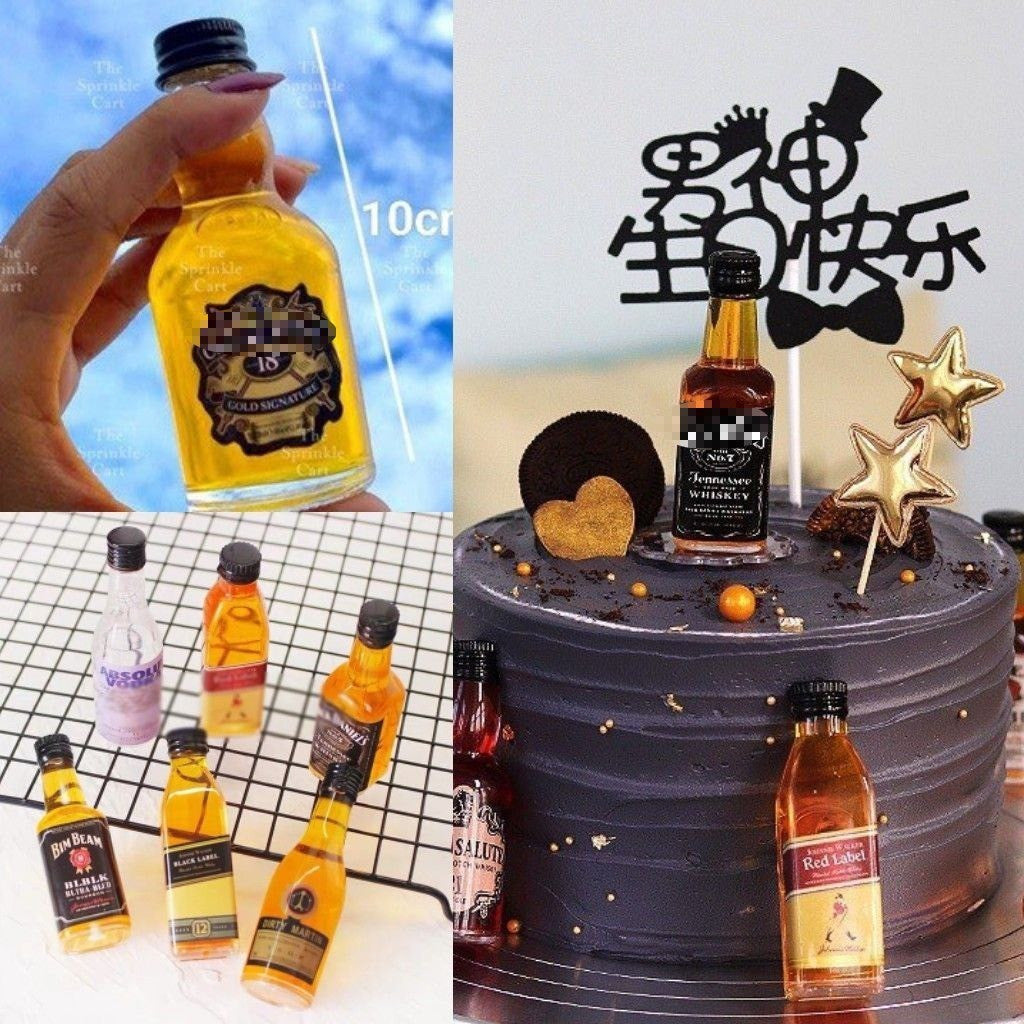 Mini Liq uor Cake Topper Decoration FOR DISPLAY ONLY