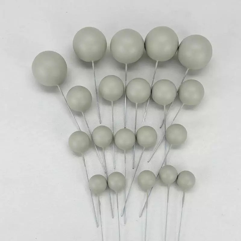 Balls Cake Topper Gold Silver White Pink Blue Yellow Decoration Birthday Swirl Ball Spiral Ball