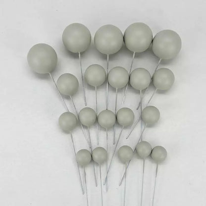 Balls Cake Topper Gold Silver White Pink Blue Yellow Decoration Birthday Swirl Ball Spiral Ball