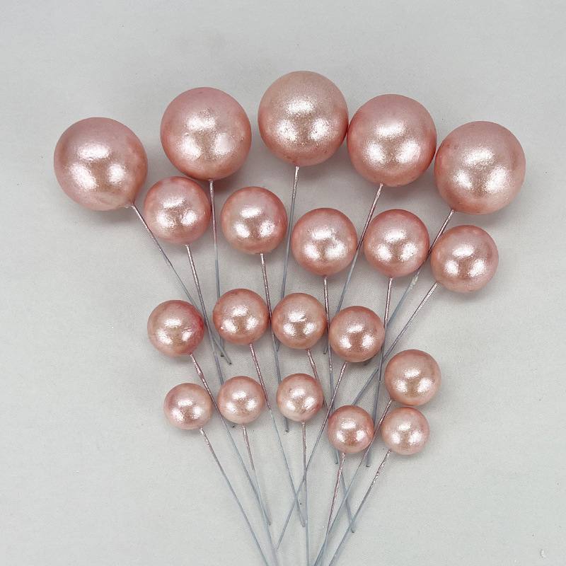 Balls Cake Topper Gold Silver White Pink Blue Yellow Decoration Birthday Swirl Ball Spiral Ball