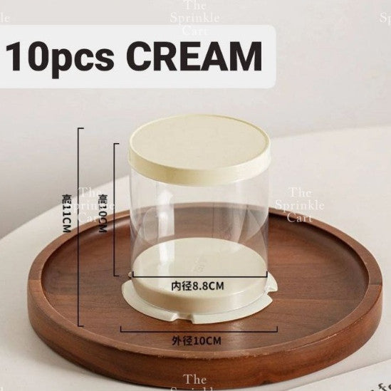 Solo Round Acetate Mini Cake Box and Dessert Gift Box Holder TSC
