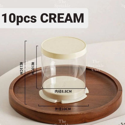 Solo Round Acetate Mini Cake Box and Dessert Gift Box Holder TSC