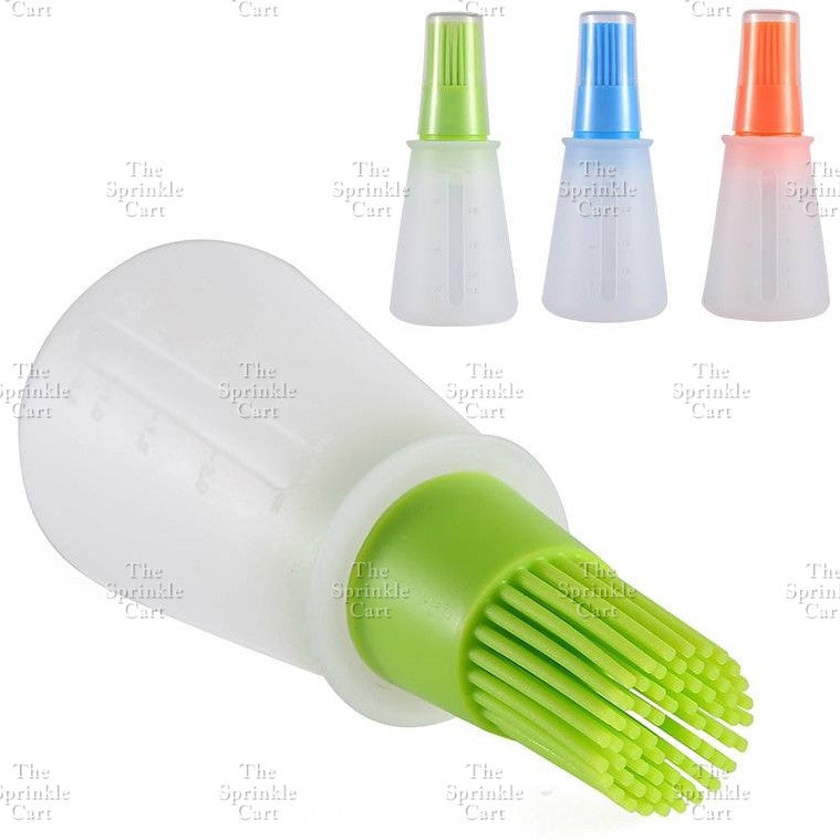 Silicone Barbeque Grill Oil Bottle Brush Cooking Heat Resistant Brush Tool with Dispenser TSC