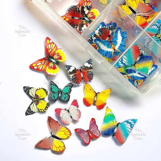 Snowflakes Butterfly Flower Leaf Wafer Cake Decoration TSC