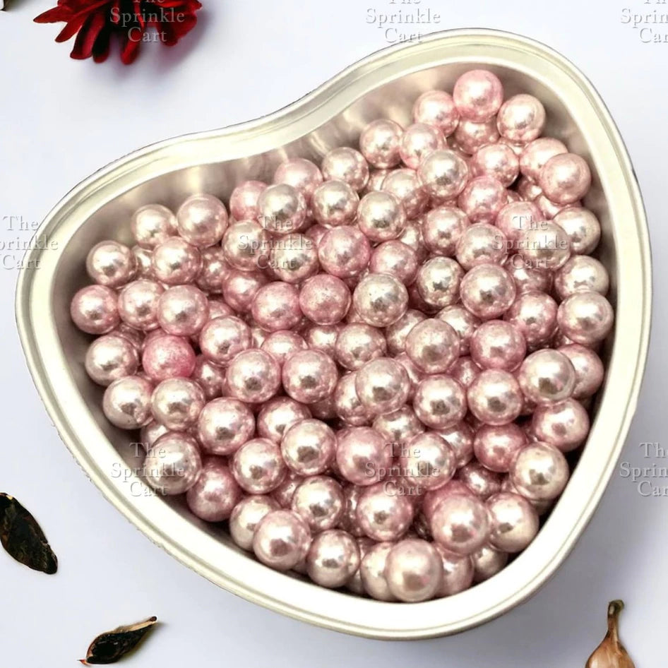 Edible Sprinkle Dragees Luxe Series Metallic Gold Rosegold Matte Pastel 50grams Decoration