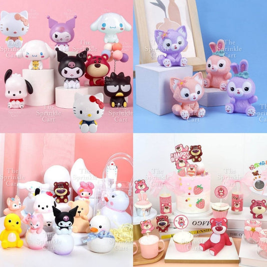 Mini Toys Sanlio Character Cake Topper and Loot Bag Packaging TSC