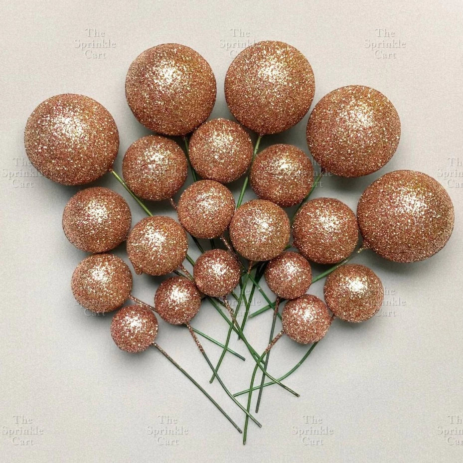 Balls Cake Topper Gold Silver White Pink Blue Yellow Decoration Birthday Swirl Ball Spiral Ball