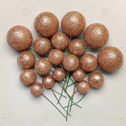 Balls Cake Topper Gold Silver White Pink Blue Yellow Decoration Birthday Swirl Ball Spiral Ball