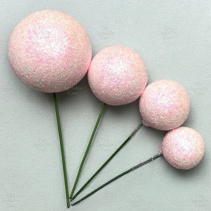 Balls Cake Topper Gold Silver Red Pink Blue Decoration Birthday Party TSC