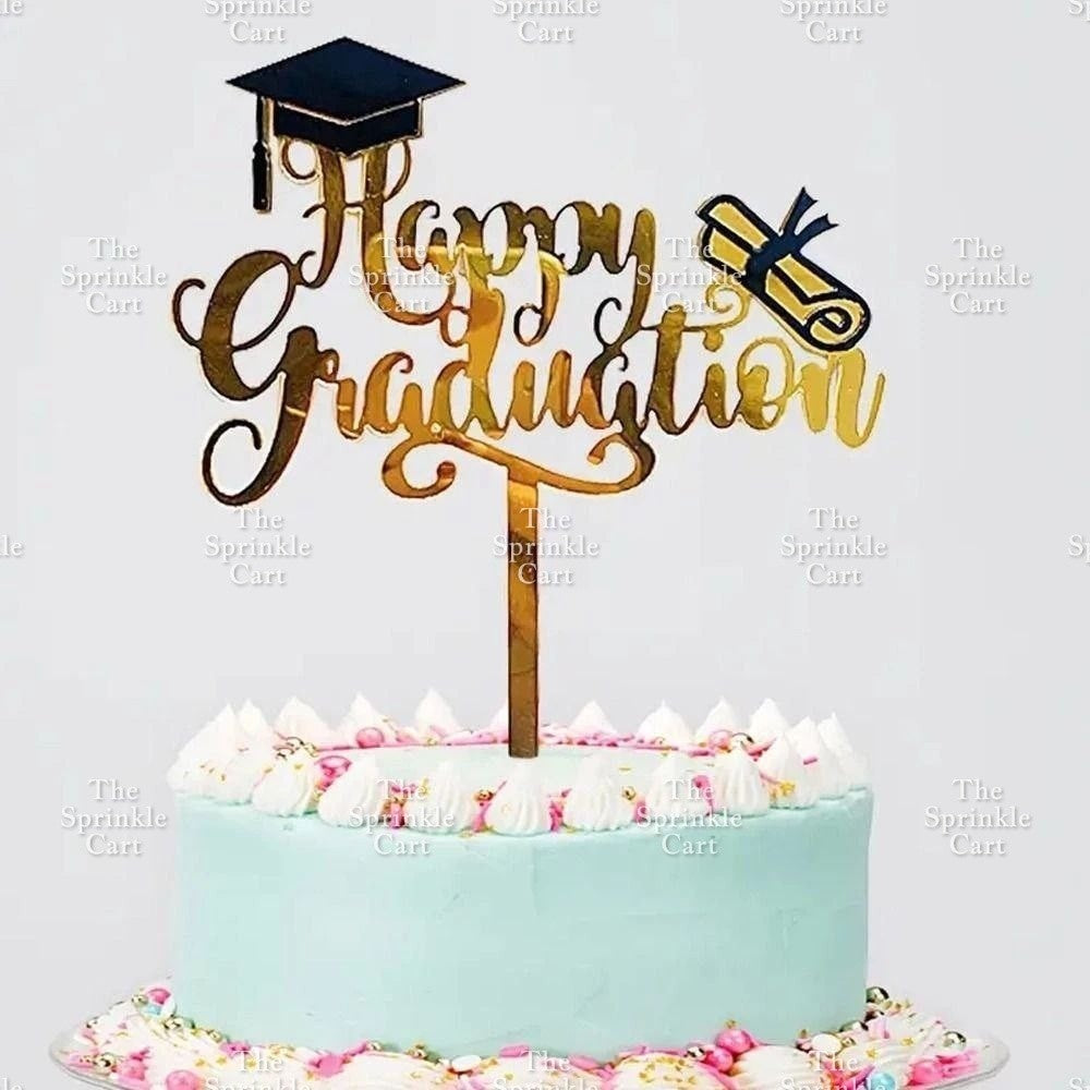 Happy Teachers Day Graduation Cake Topper Congrats Acrylic Embosser TSC
