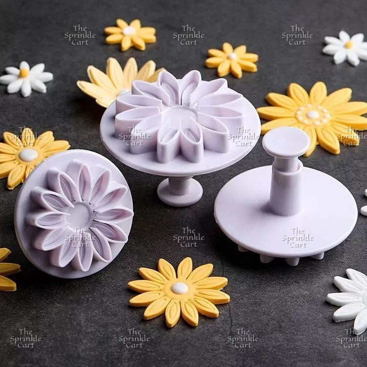 Fondant Plunger Cutter Butterfly Cutter Plunger Snowflakes Daisy Flower Cutter Plunger