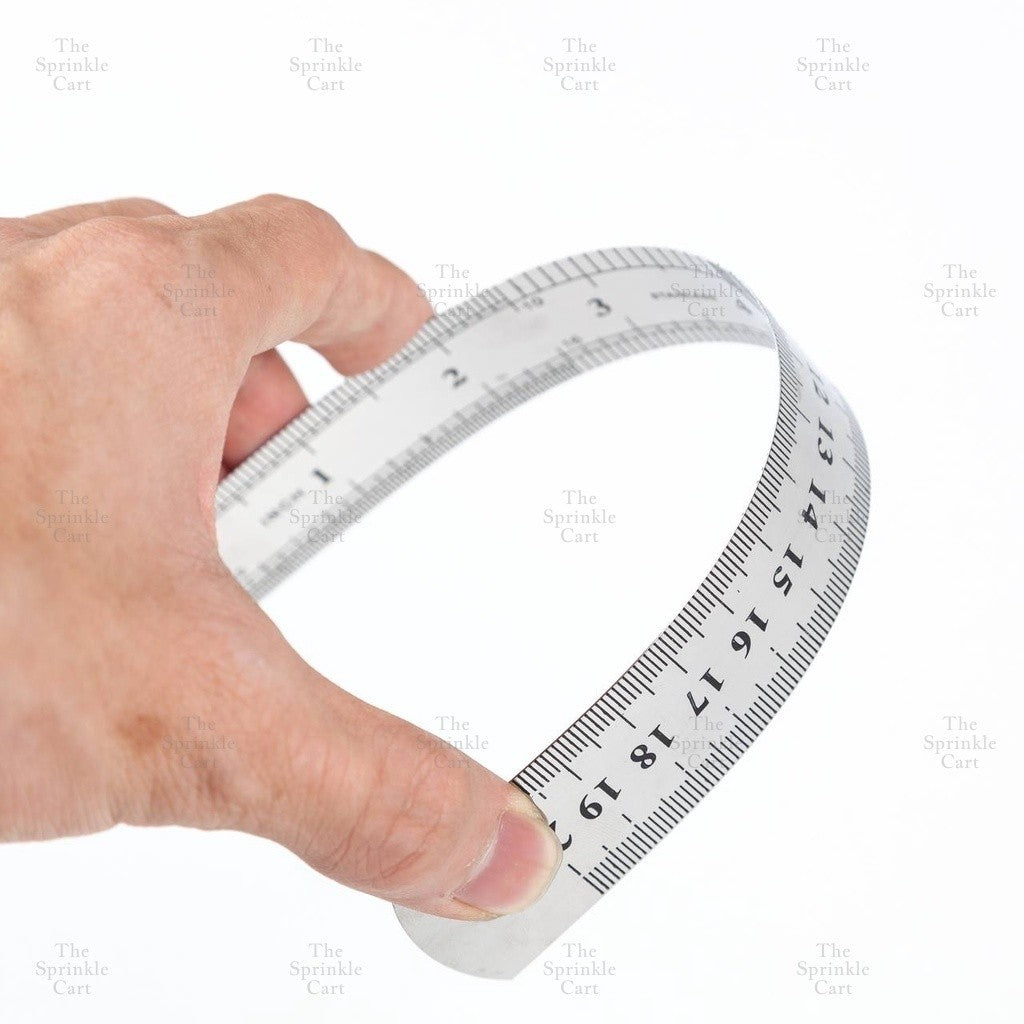 Straight Steel Ruler Styling Fondant School Office Sewing School Baking Tool TSC