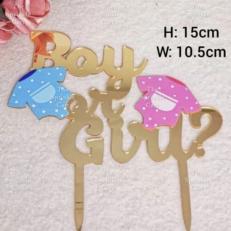 Baby Boy and Girl Cake Topper Decoration TSC
