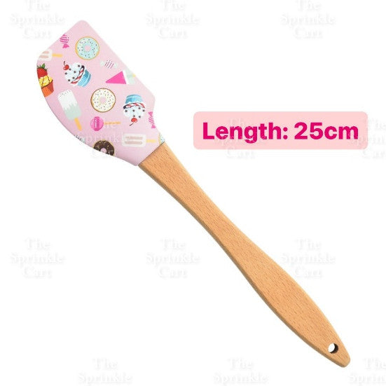 Silicone Spatula with Wooden Handle for Pastry Baking Tools TSC