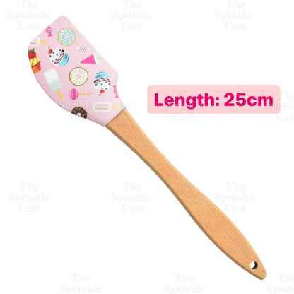 Silicone Spatula with Wooden Handle for Pastry Baking Tools TSC