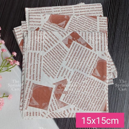 Bento Cake Box Clamshell Wax Paper Non grease Food Wrapper TSC