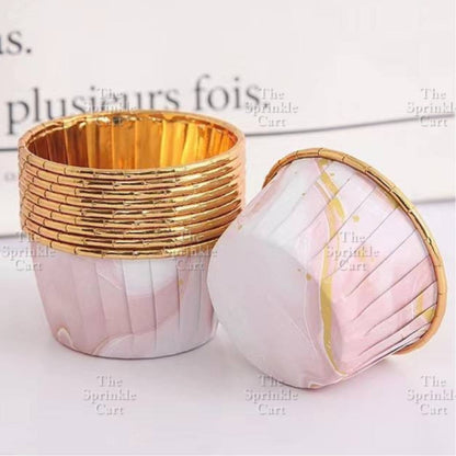 50pcs Colorful Foil Cupcake Liner Paper Cups Baking Muffin Liner