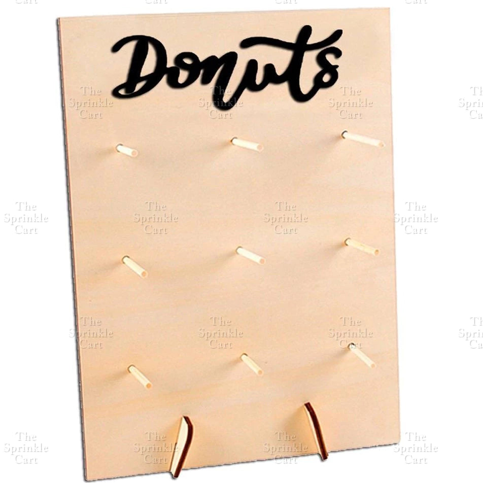 Wooden Donuts Wall Display Stand Holder Donut Sweets Doughnut Rack for Party Birthday Wedding