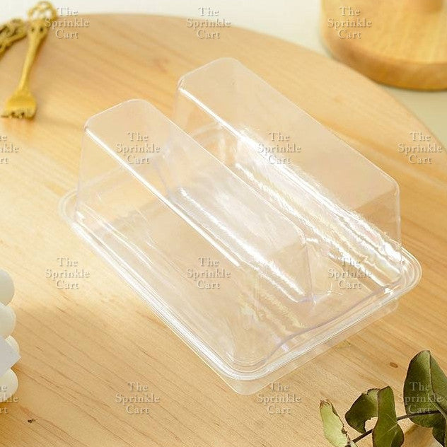 Transparent Sandwich Compartment with Lid Disposable Pastry Box Packaging TSC