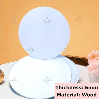 Cake Drum Corrugated 13mm Thickness / MDF Cake Board 5pcs/2pcs 5mm Thickness
