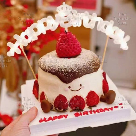 Happy Birthday LED Three Adjustable Light String Colorful Warm Lamp Cake Decoration TSC